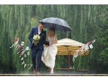 rainy wedding day